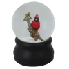 Cardinal on Branch Musical Christmas Snow Globe - 5.75" - Red