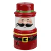 Ceramic Santa Gnome Christmas Tealight Candle Holder - 5.5" - Red