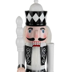 Checkered Nutcracker Soldier with Scepter Christmas Figure - 15