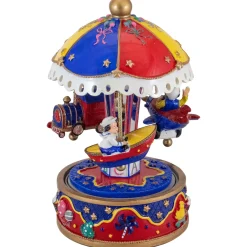 Children's Boat, Plane and Train Animated Musical Carousel - 7.5