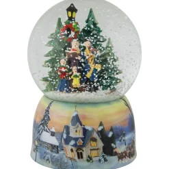 Christmas Carolers Winter Scene Musical Snow Globe - 6"