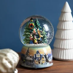 Christmas Carolers Winter Scene Musical Snow Globe - 6"