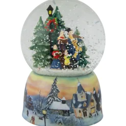 Christmas Carolers Winter Scene Musical Snow Globe - 6
