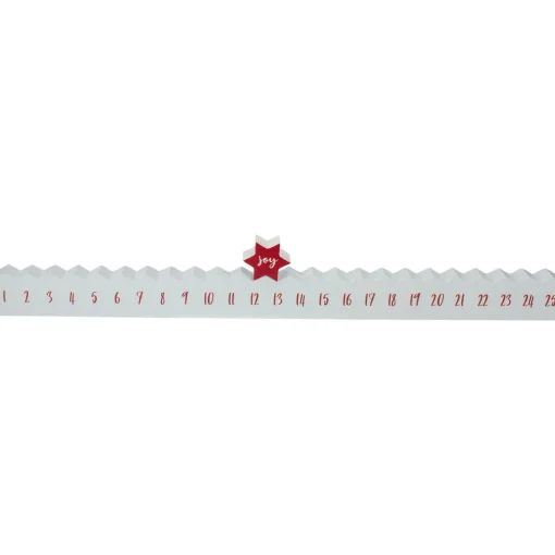 Christmas "Joy" Countdown Advent Calendar - 24" - Red and White