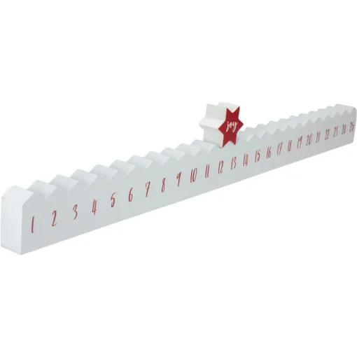 Christmas "Joy" Countdown Advent Calendar - 24" - Red and White