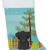 Christmas Tree and Black Labrador Christmas Stocking BB1607CS