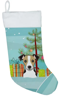 Christmas Tree and Jack Russell Terrier Christmas Stocking BB1633CS
