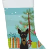 Christmas Tree and Min Pin Christmas Stocking BB1612CS