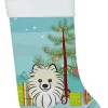 Christmas Tree and Pomeranian Christmas Stocking BB1579CS