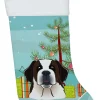 Christmas Tree and Saint Bernard Christmas Stocking BB1618CS
