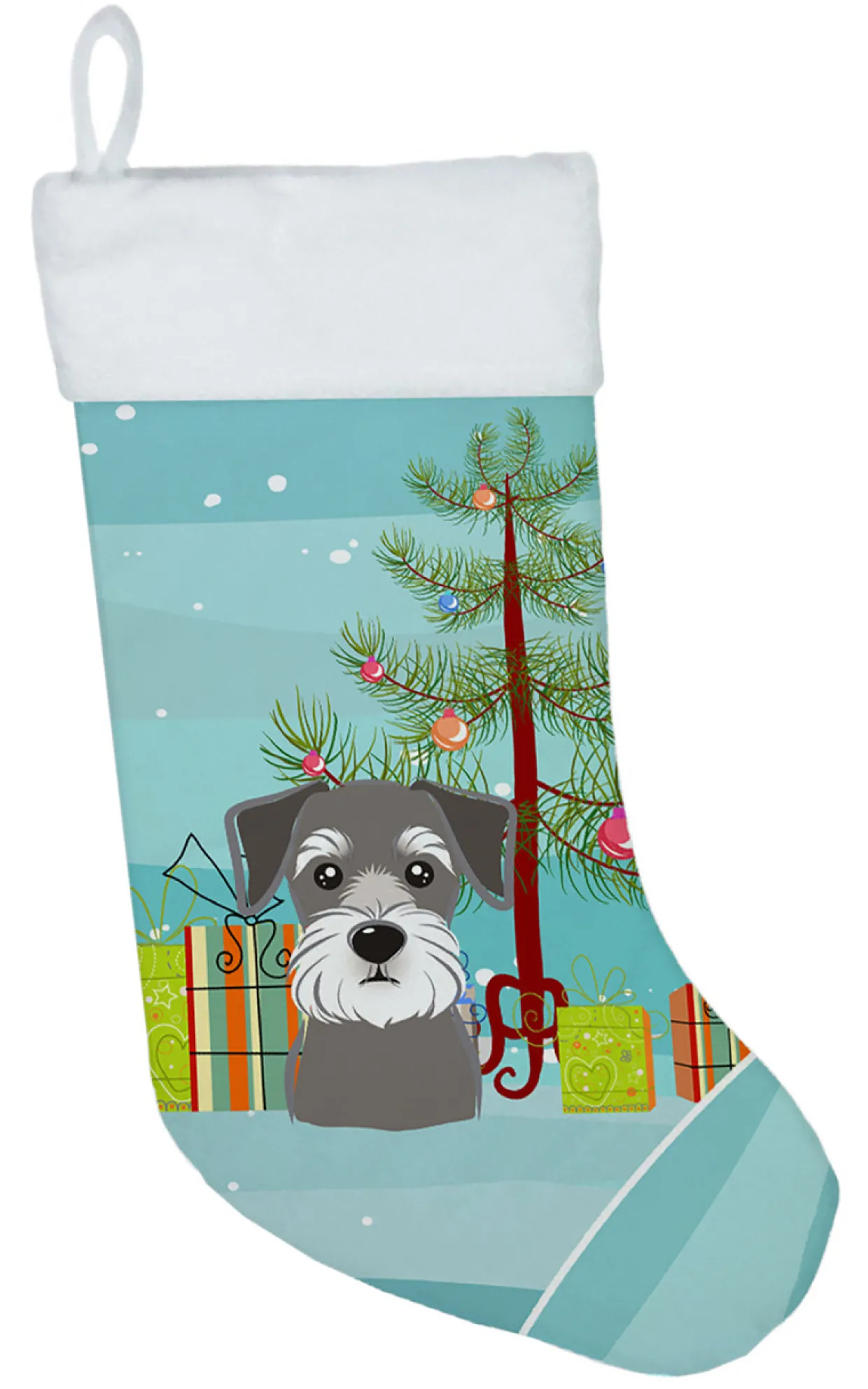 Christmas Tree and Schnauzer Christmas Stocking BB1578CS