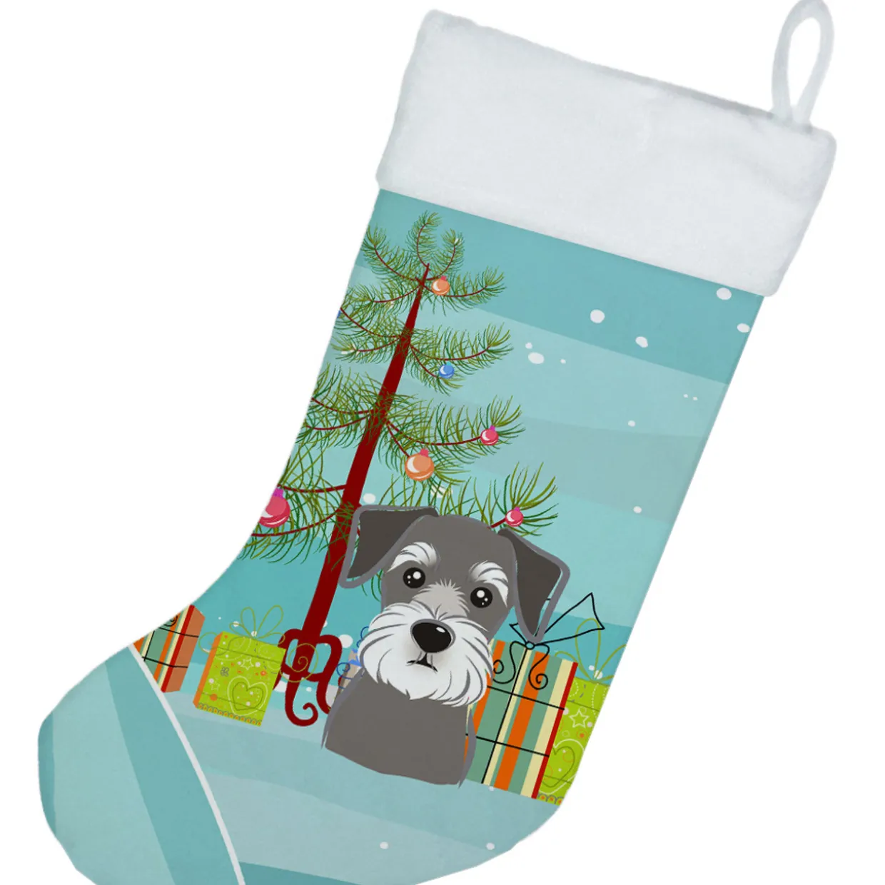 Christmas Tree and Schnauzer Christmas Stocking BB1578CS