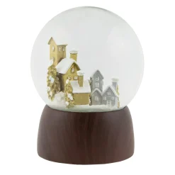 Christmas Village in the Woods Musical Snow Globe - 6.5