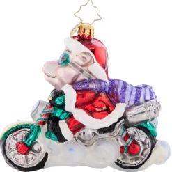 Christopher Radko Low Rider Hog Glass Christmas Ornament 1021519