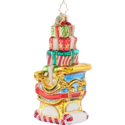 Christopher Radko Piled-High Sleigh Glass Christmas Ornament 1021677