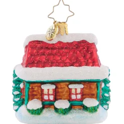 Christopher Radko The Coziest Cottage Gem Glass Christmas Ornament 1021425