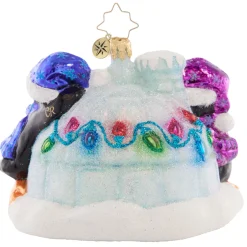 Christopher Radko Welcome Home Igloo Glass Christmas Ornament 1021528