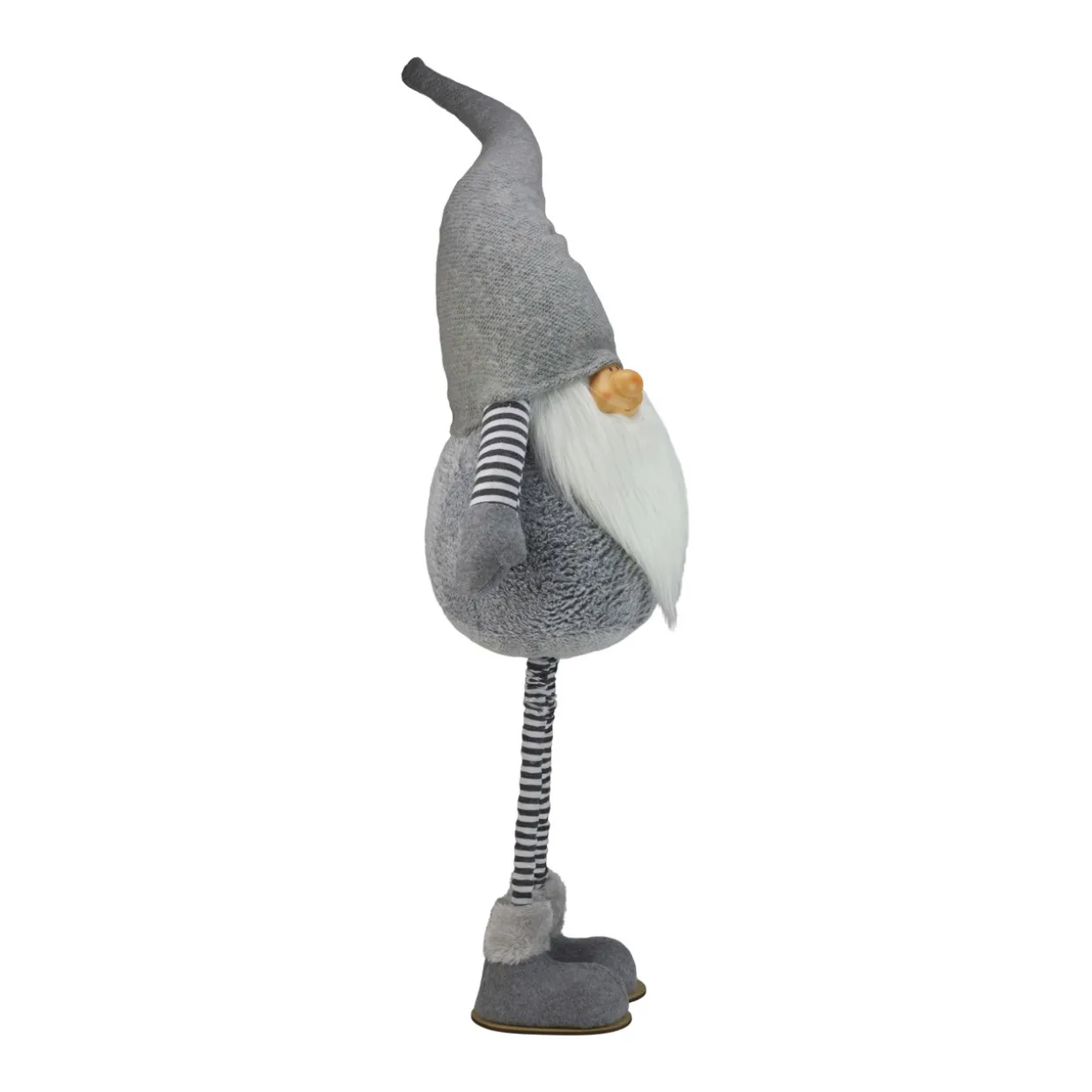 Chubby Adjustable Height Smirking Gnome - 42" - Gray and White