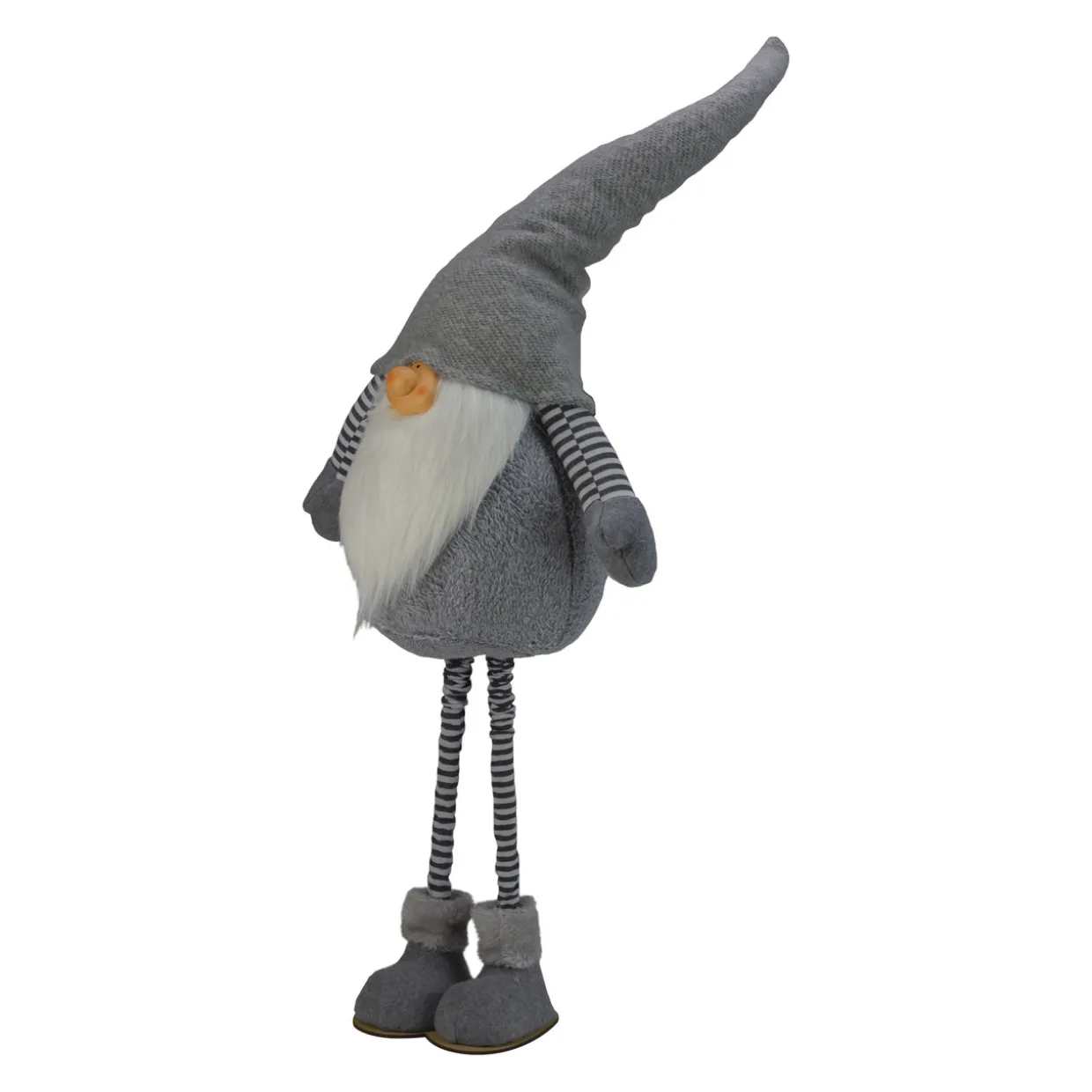 Chubby Adjustable Height Smirking Gnome - 42" - Gray and White