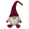 Chubby Smiling Gnome Plush Christmas Figure - 17" - Ivory and Red