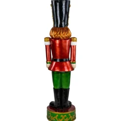 Commercial Christmas Nutcracker Soldier with Decorative Base - 5.25' - Red and Green