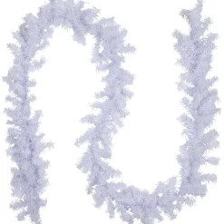 Commercial Length White Canadian Pine Artificial Christmas Garland - 100' x 8" - Unlit