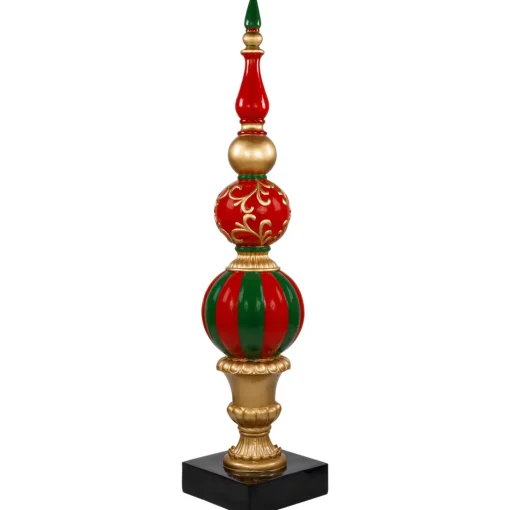 Commercial Size Ball Finial Christmas Decoration 48" - Gold and Red