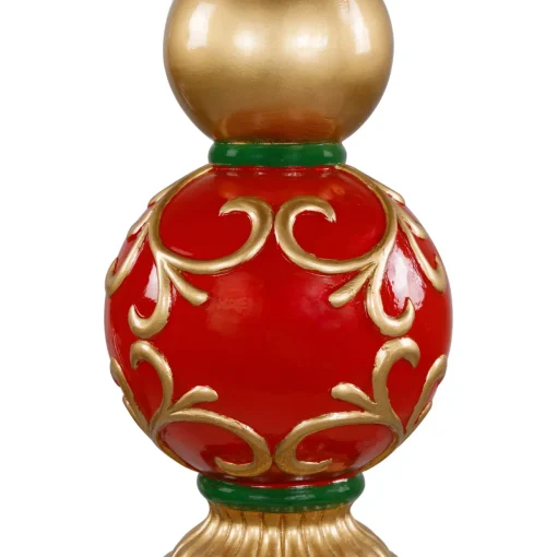 Commercial Size Ball Finial Christmas Decoration 48" - Gold and Red