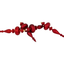 Commercial Size 2-Finish Christmas Finial Shatterproof Ornaments - Red -12