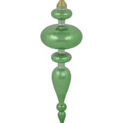 Commercial Size 2-Finish Christmas Finial Shatterproof Ornaments - Green -12