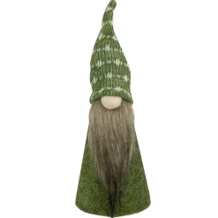 Cone Gnome Christmas Figure - 9" - Green and White
