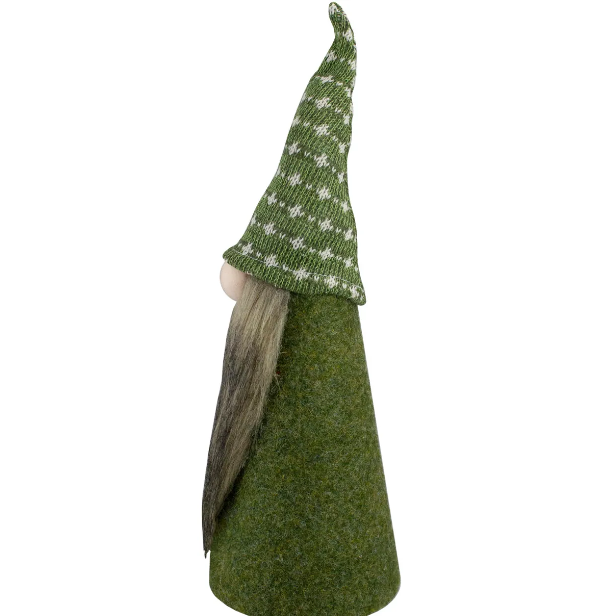 Cone Gnome Christmas Figure - 14" - Green and White