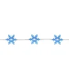20-Count Blue Snowflake LED Christmas Fairy Lights, 6ft Copper Wire