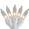 100-Count Clear Mini Christmas Light Set, 20.25ft White Wire