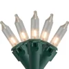 10-Count Clear Mini Christmas Light Set - 3' Green Wire