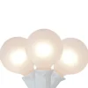 10-Count Frosted White G40 Globe Christmas Light Set - 9ft White Wire