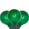 10-Count Green G50 Globe Christmas Patio Lights- 9ft, Green Wire