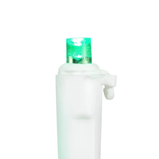 50-Count Green LED Wide Angle Christmas Lights, 16.25 ft White Wire