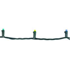 100-Count Multi-Color LED Wide Angle Christmas Lights, 33 ft Green Wire