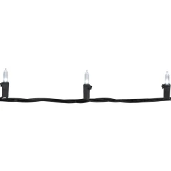 100-Count Pure White LED Mini Christmas Lights, 33 ft, Black Wire