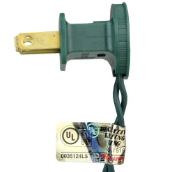 100-Count Red and Pure White Faceted LED C9 Christmas Lights, 66ft Green Wire