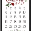 Countdown to Christmas 16.5" x 23.5" Framed Christmas Wall Decor Art Print Sign Poster in a Black Wooden Frame with UV Acrylic and Hangers