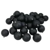 32ct Black Shatterproof Matte Christmas Ball Ornaments 3.25" (80mm)