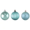 100ct Blue Shatterproof 3-Finish Christmas Ball Ornaments 2.5" (60mm)