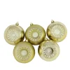 5ct Champagne Gold Retro Reflector Shatterproof Christmas Ball Ornaments 3.25" (80mm)