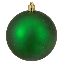 32ct Christmas Green Shatterproof 4-Finish Christmas Ball Ornaments 3.25
