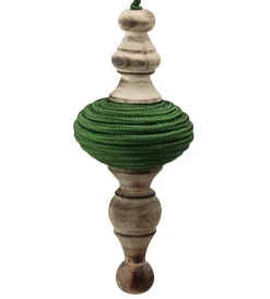 2ct Green and Beige Christmas Finial Drop Ornaments 9