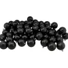 60ct Jet Black Shatterproof Shiny Christmas Ball Ornaments 2.5" (60mm)