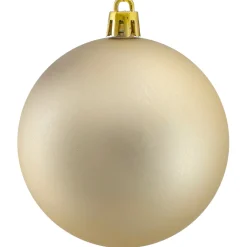 32ct Matte Champagne Gold Shatterproof Christmas Ball Ornaments 3.25