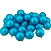 32ct Matte Turquoise Blue Shatterproof Christmas Ball Ornaments 3.25" (80mm)